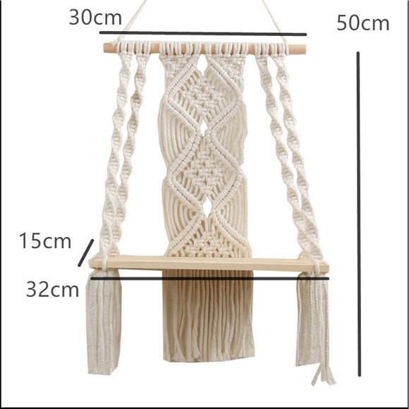 Bohemian Style Tapestry Handcrafted Macrame Wall Hanging 2PC - Picture 8 of 8